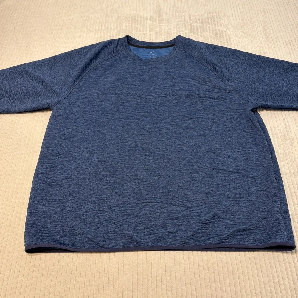 Nike Tour Golf Crew Top Long Sleeve Pullover Dri-FIT FD5835-410 Blue Mens 4XL